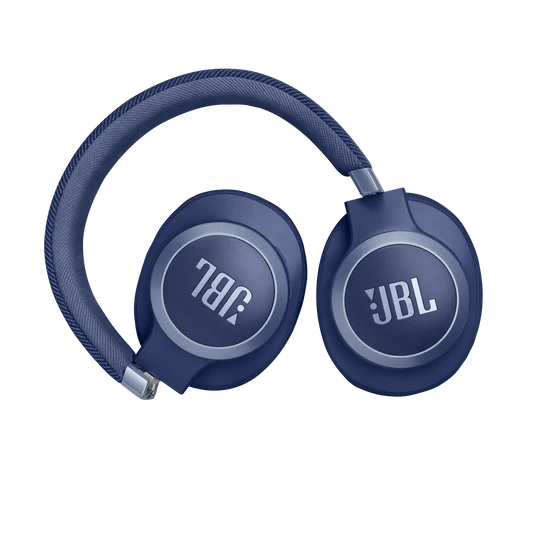 سماعات رأس لاسلكية JBL Live 770NC عازلة للضوضاء توضع على الأذن مع خاصية إلغاء الضوضاء التكيفية الحقيقية، والوعي بالبيئة المحيطة، وعمر بطارية يدوم 65 ساعة
