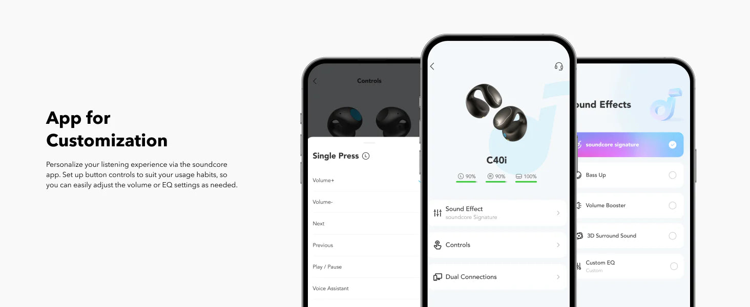 Anker C40iAnkerSoundcore C40i | Flexible and Comfortable Clip-On Earbuds