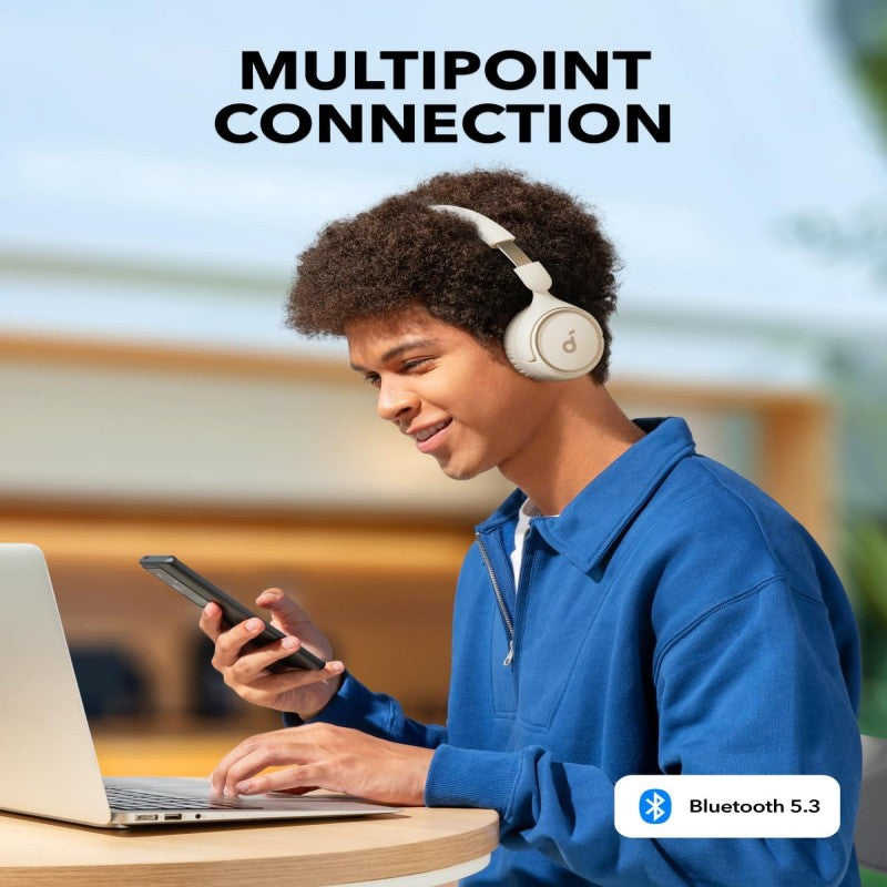 سماعات أذن لاسلكية Soundcore H30i — راحة خفيفة الوزن، صوت نقي