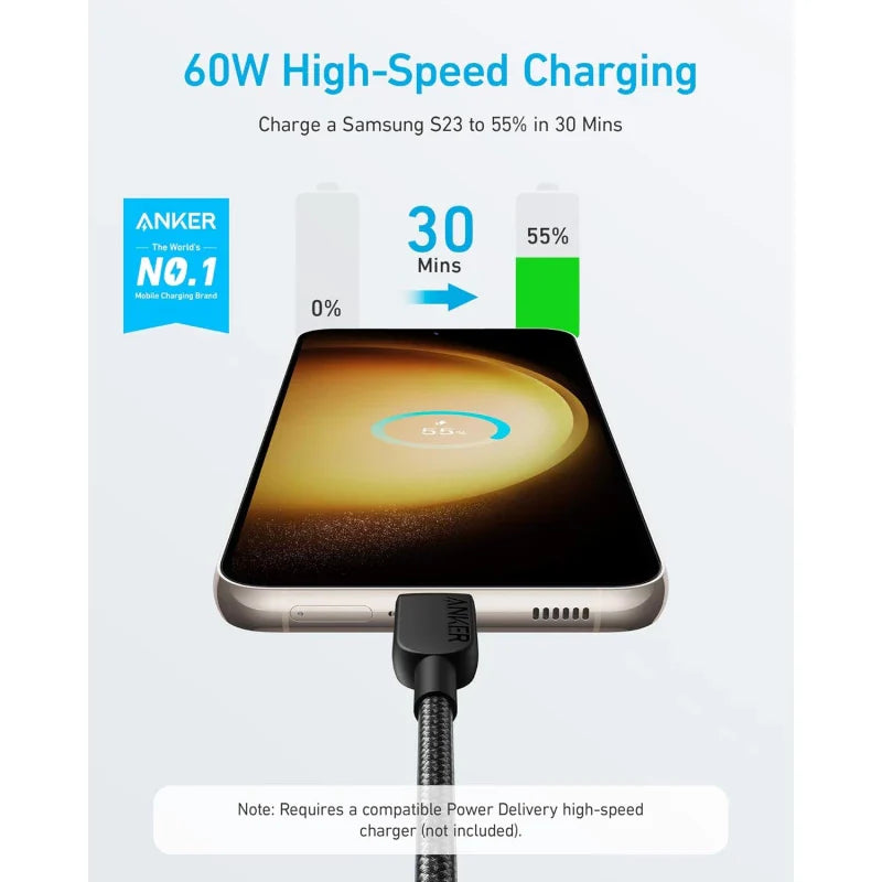 Anker 310 USB-C to USB-C Cable 90 cm  — 60W Fast Charging Cable