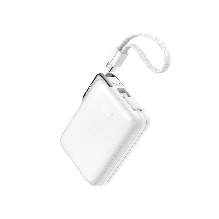 Joyroom JR-PBF27 Pro بنك طاقة 30 واط 10000 مللي أمبير مع كابل USB-C مدمج وكابل إضافي من USB-C إلى Lightning