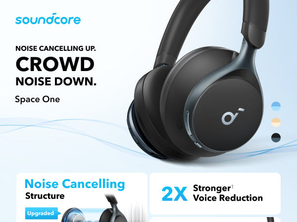 Anker Soundcore Space One — Wireless Active Noise-Cancelling Headphones