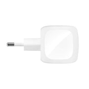 شاحن حائط بيلكن بوست تشارج برو 65 واط بمنفذي USB-C مع تقنية GaN وPPS، محول شحن سريع لأجهزة ماك بوك برو/آير، آيفون 16/15، آيباد، وسامسونج جالكسي - أبيض