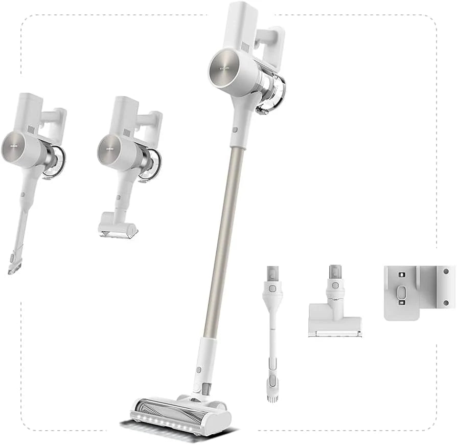 Xiaomi Vacuum Cleaner G20 Cordless Stick Vacuum - 150AW Suction Power - 25,000Pa - LED Searchlight - 12-Cone Cyclone System - 60-Minute Battery Life - White