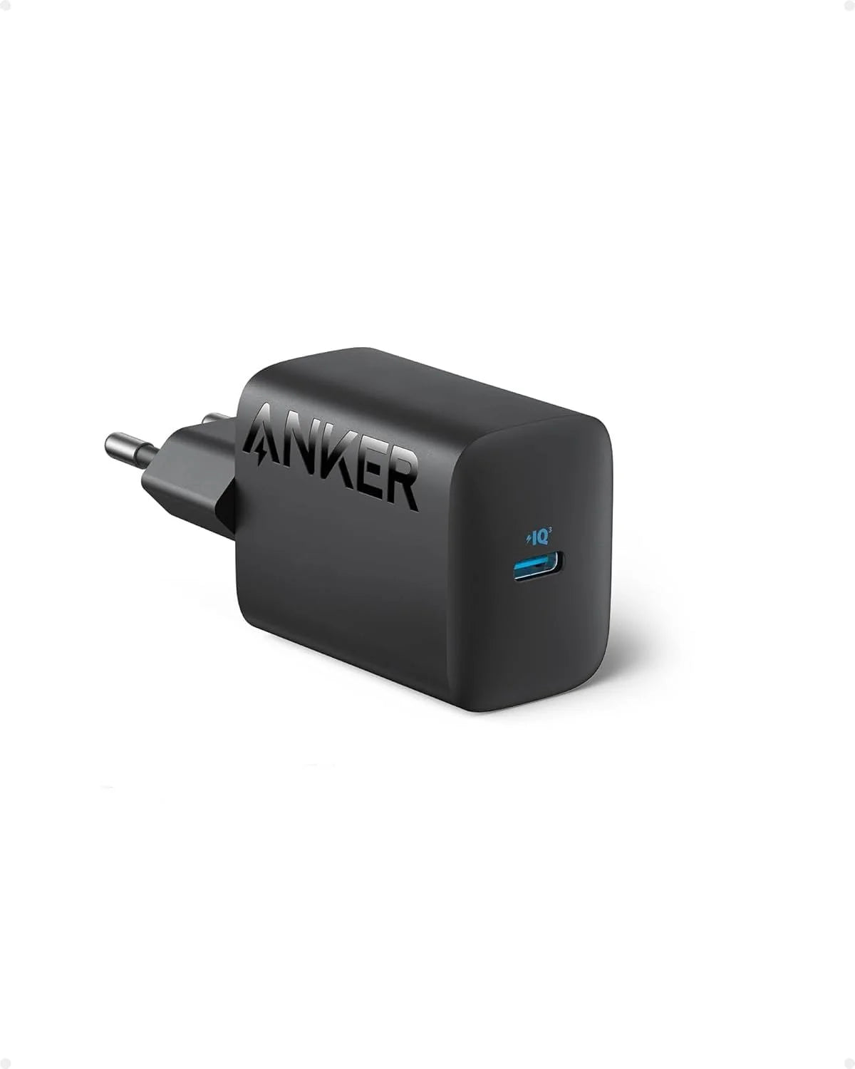 Anker 312 USB-C Charger - 30W Fast Charging - PD (Power Delivery) Support - Compact Foldable Design - MultiProtect Safety System - Universal Compatibility