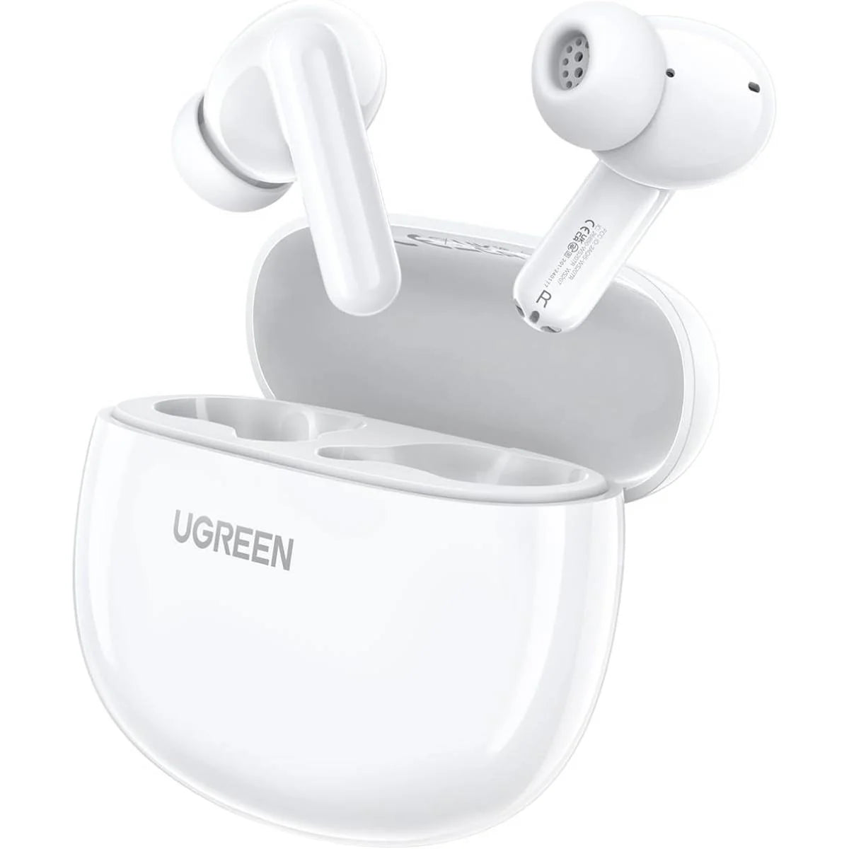 سماعات أذن لاسلكية حقيقية UGREEN HiTune P3 - بلوتوث 5.2 - مقاومة للماء بمعيار IPX5 - وضع الألعاب منخفض الكمون - تقليل الضوضاء بميكروفون مزدوج - أبيض