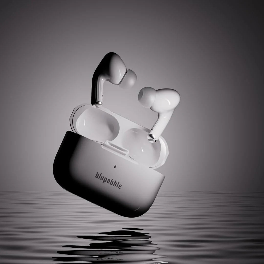 TuneFlow Pro True Wireless Earbuds - Active Noise Cancelling (ANC) - Deep Bass - 40-Hour Total Playtime - Bluetooth 5.3 - Touch Controls - White
