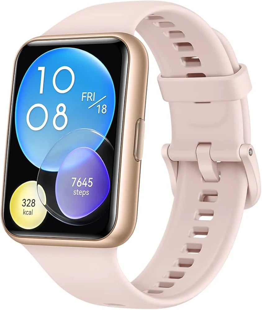Huawei Watch Fit 2 Smartwatch with 1.74" AMOLED Display, Bluetooth Calling & Healthy Living Management - Midnight Black / Sakura Pink