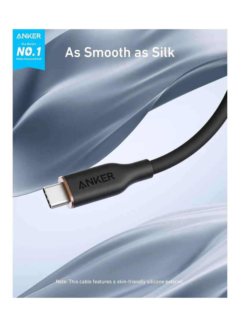 Anker USB-C to USB-C 240W 3ft Cable — Fast Charging & Data Transfer (Black)