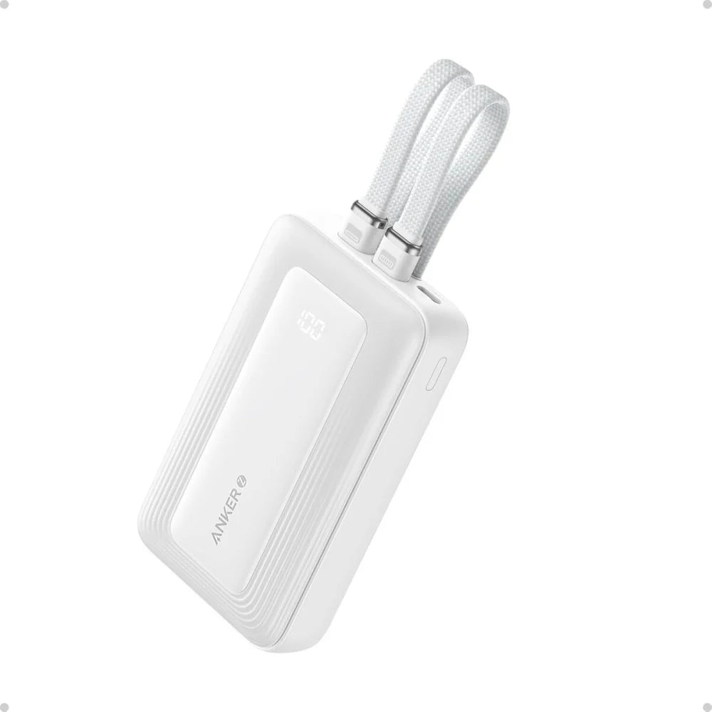 Anker Zolo Power Bank 20,000 mAh 30W Fast Charging — Built-In USB-C & Lightning Cables