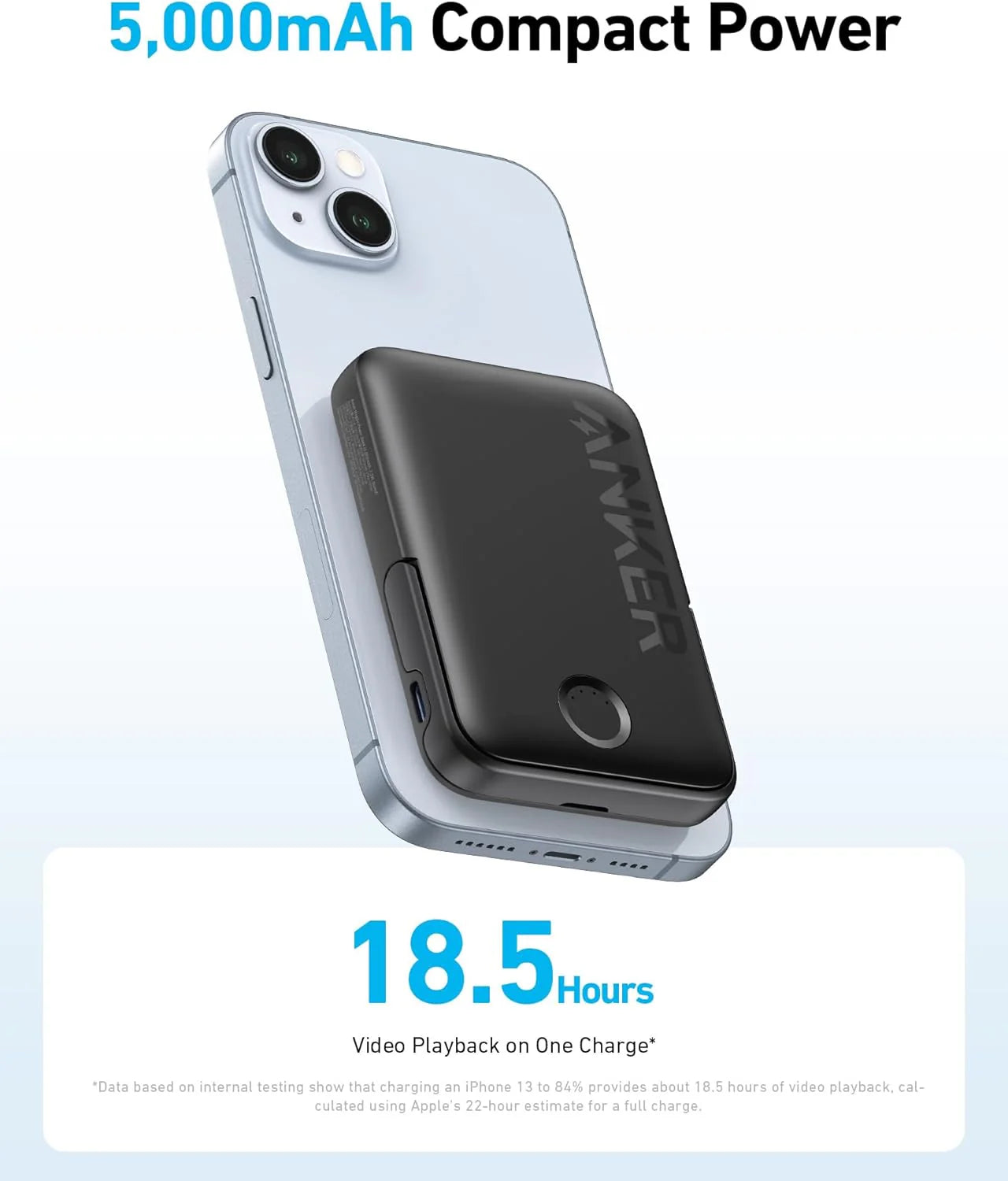 Anker 322 PowerCore MagGo Magnetic Power Bank 5,000mAh — Wireless Charger for iPhone