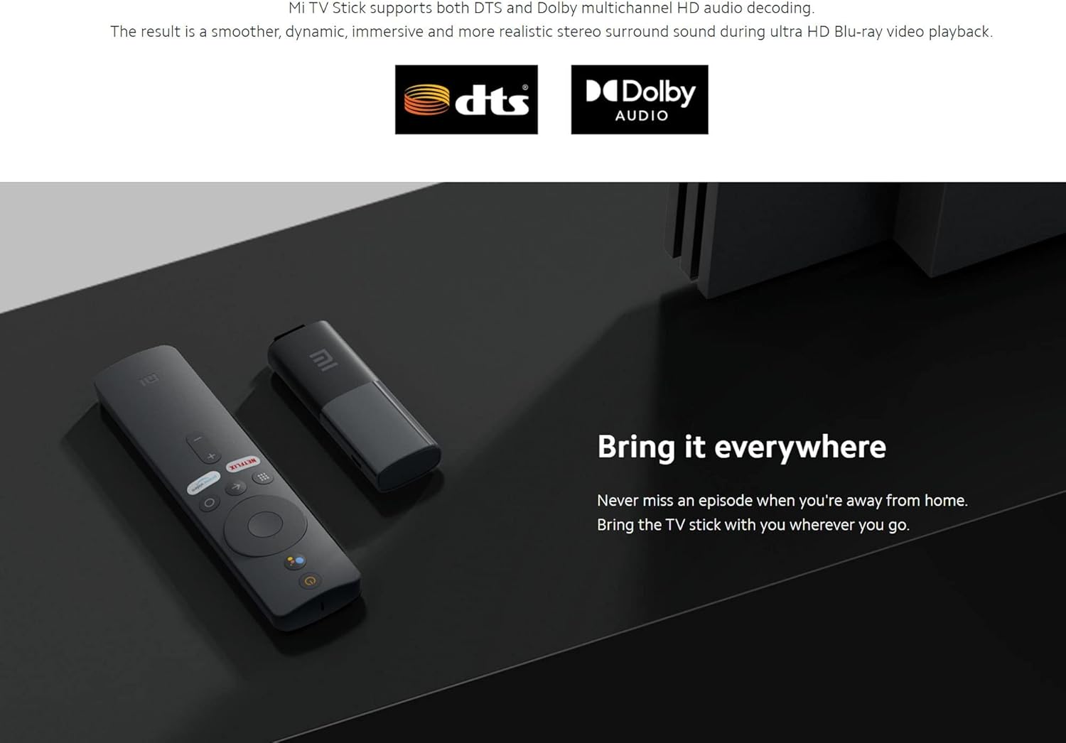 Xiaomi Mi TV Stick FHD — Android TV Streaming Stick (MDZ-24-AA)