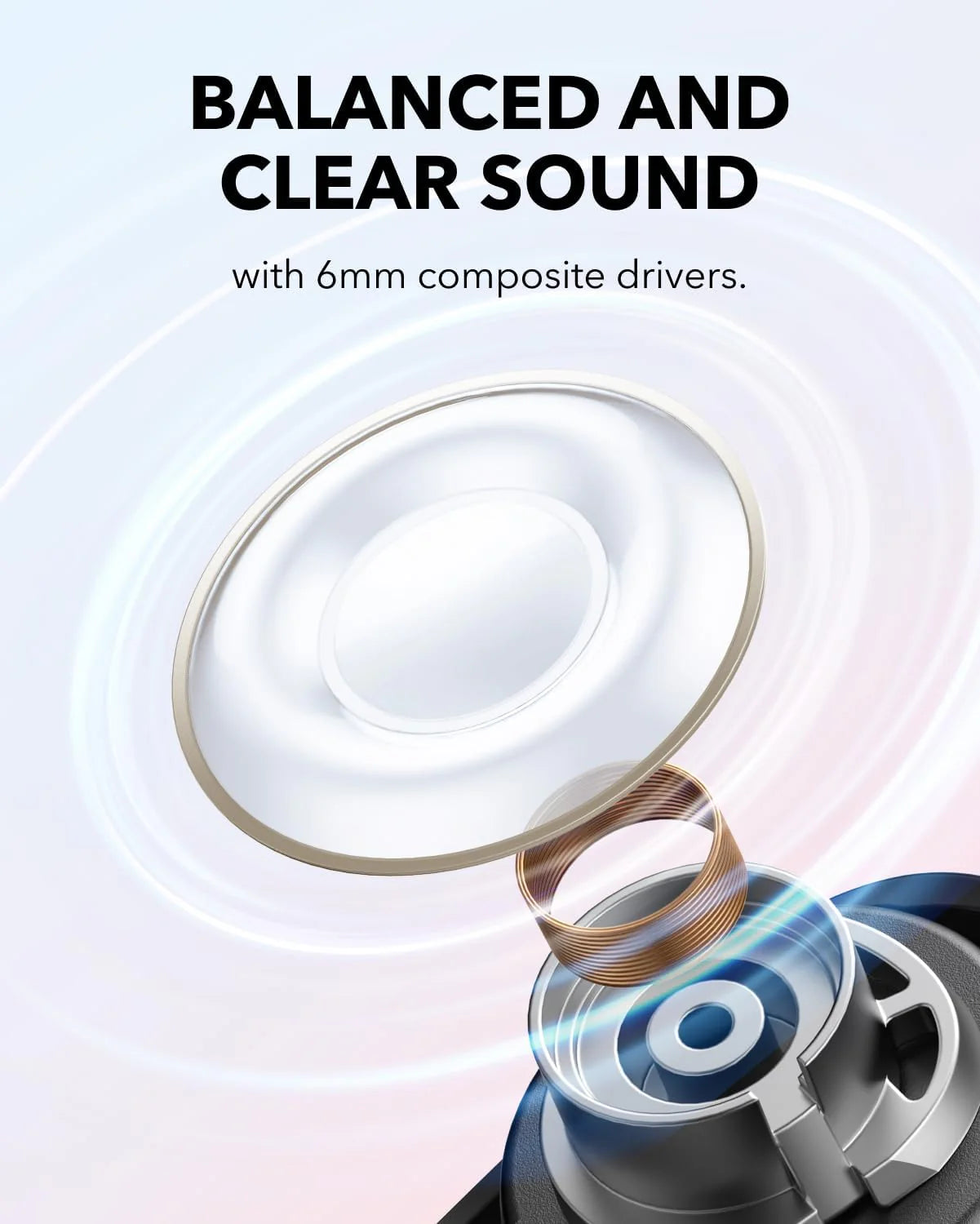 سماعات أذن لاسلكية Soundcore A30i True من أنكر - إلغاء الضوضاء التكيفي - تصميم أحمر شفاه نحيف - بلوتوث 5.3 - 24 ساعة تشغيل - 4 ميكروفونات للمكالمات بتقنية الذكاء الاصطناعي - أسود