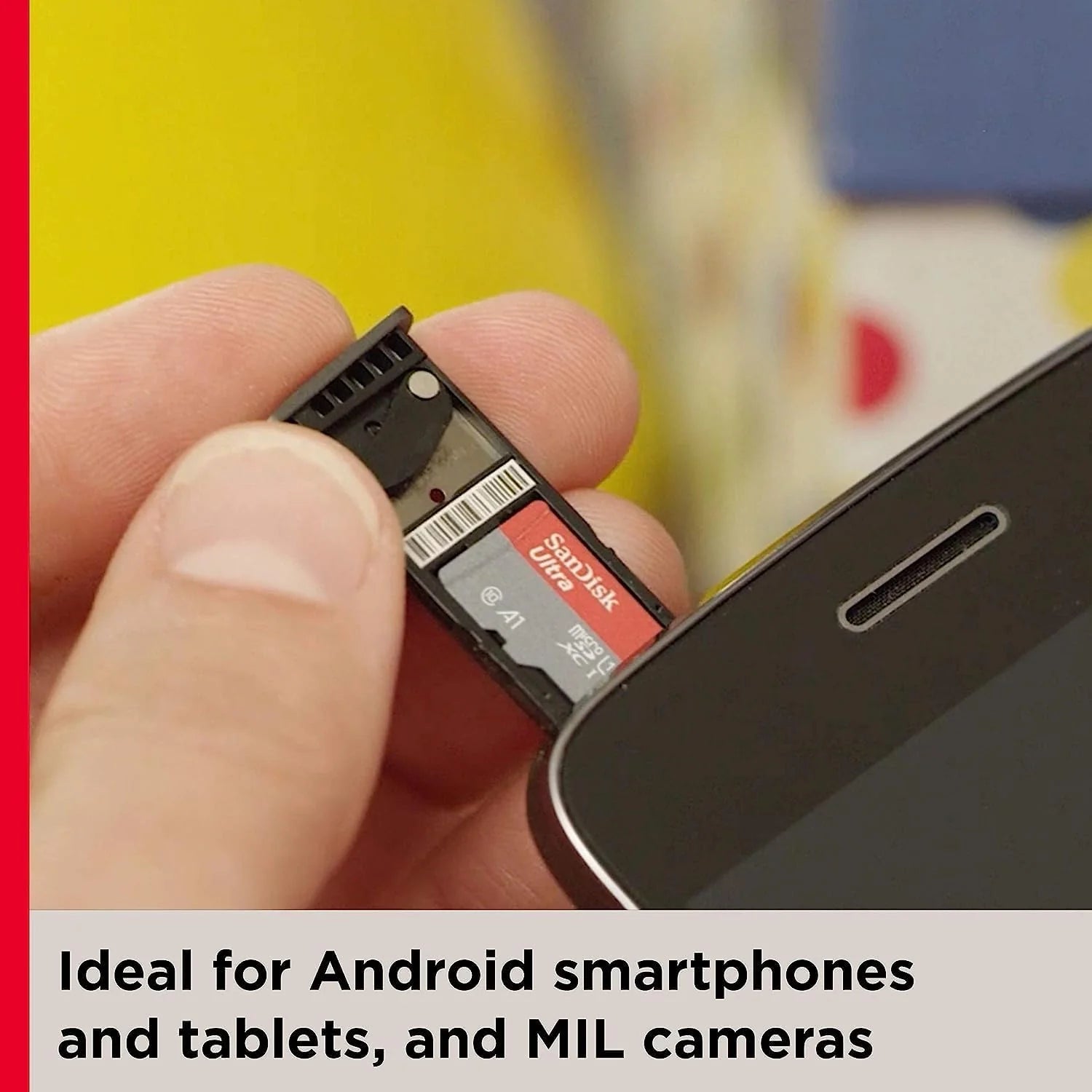 بطاقة ذاكرة SanDisk Ultra microSDXC UHS-I بسعات 64 جيجابايت و 128 جيجابايت و 256 جيجابايت مع محول SD