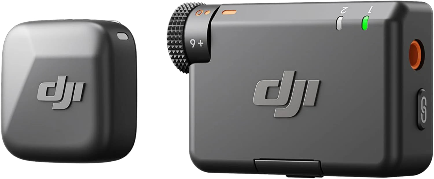 ميكروفون لاسلكي DJI Mic Mini (جهاز إرسال 1 + جهاز استقبال 1) - تسجيل صوتي احترافي وصغير الحجم