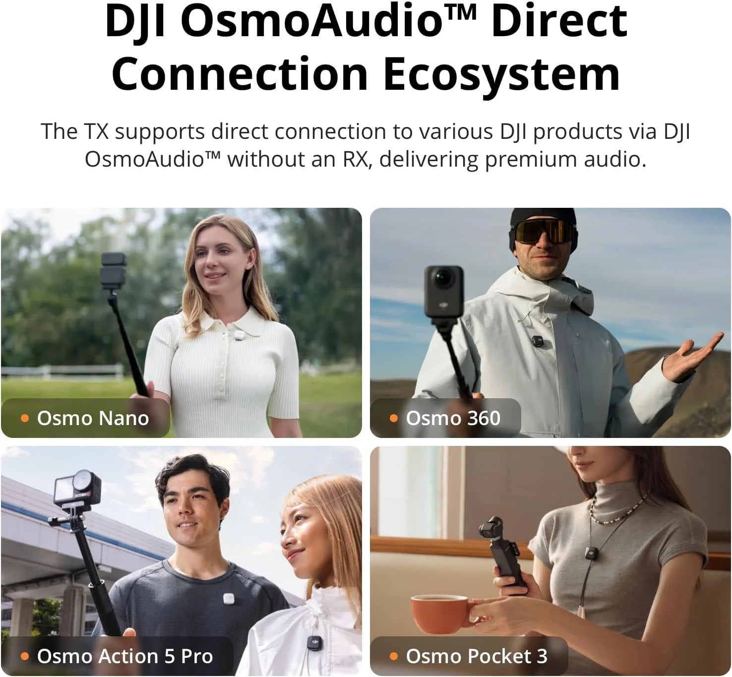 DJI Mic Mini Wireless Microphone (2 TX + 1 RX + Charging Case) - Professional Dual-Channel Audio