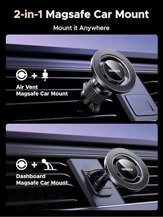 Ugreen MagSafe Air Vent Magnetic Car Mount - Black