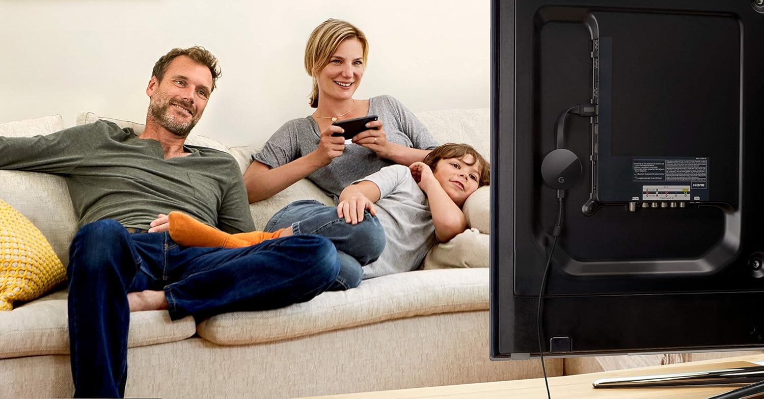 Google Chromecast Ultra 4K Smart TV Streaming Stick — Black