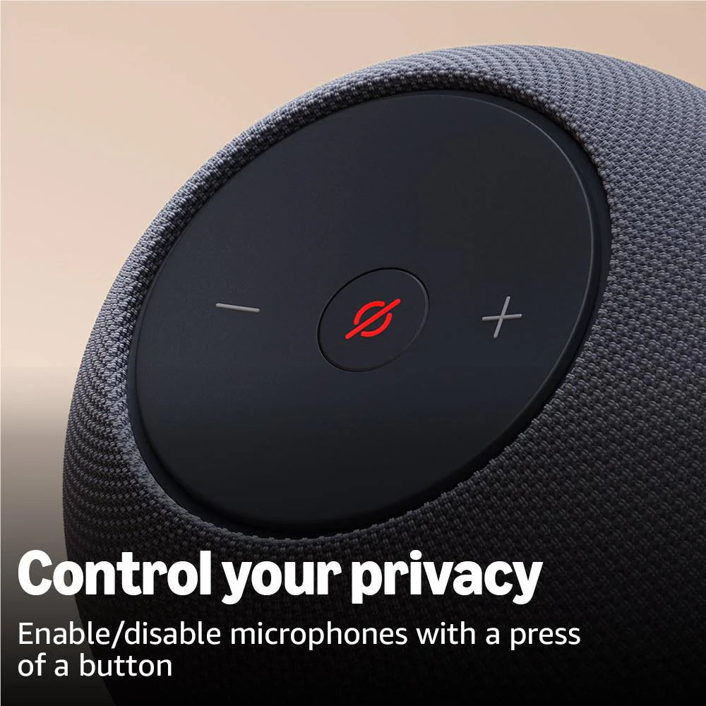 Amazon Echo Dot Max Smart Speaker with Alexa - Graphite - High-Fidelity Audio - Built-in Hub - Ambient Lighting - Motion Detection