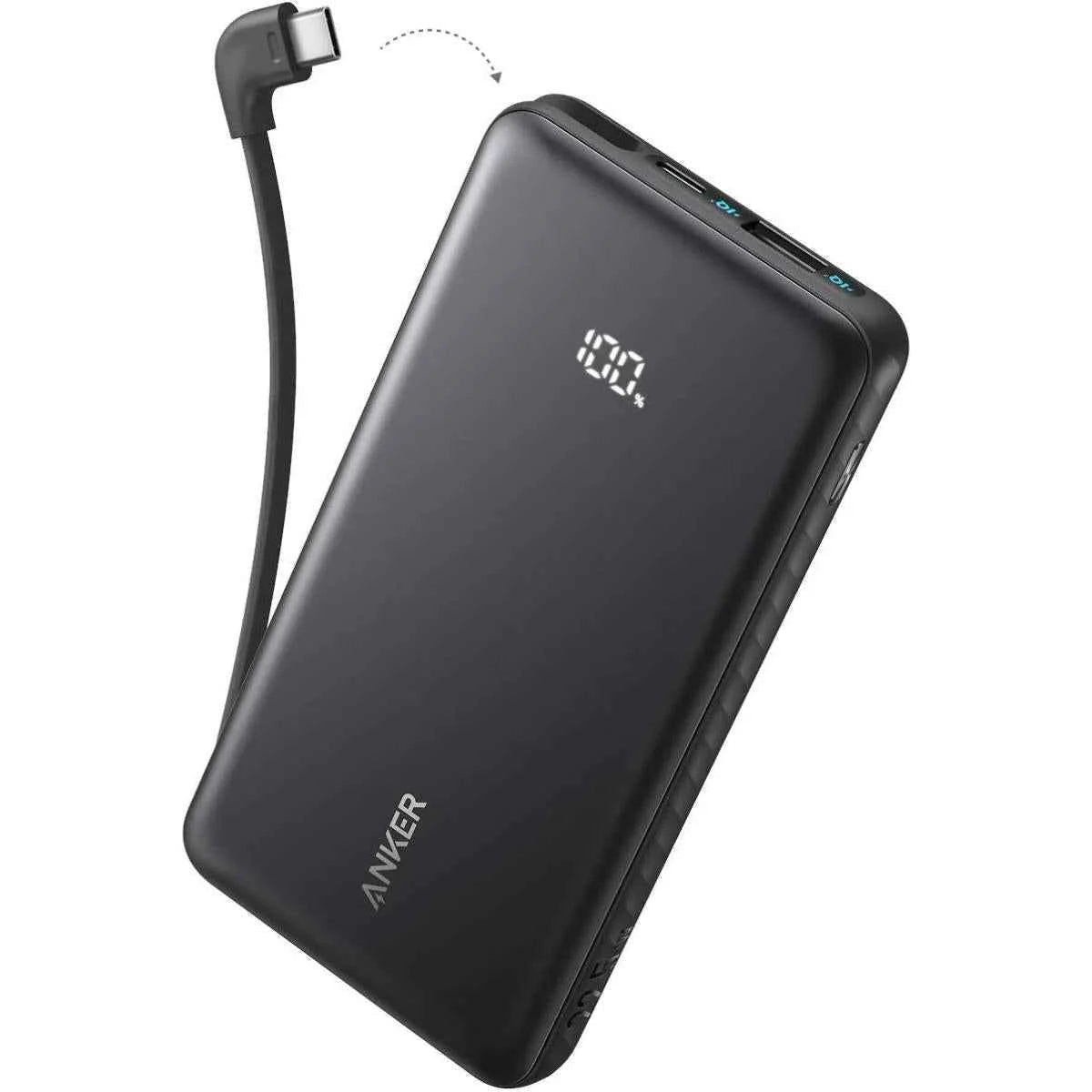 Anker Zolo Power Bank 10,000mAh 22.5W with Built-In USB-C Cable
