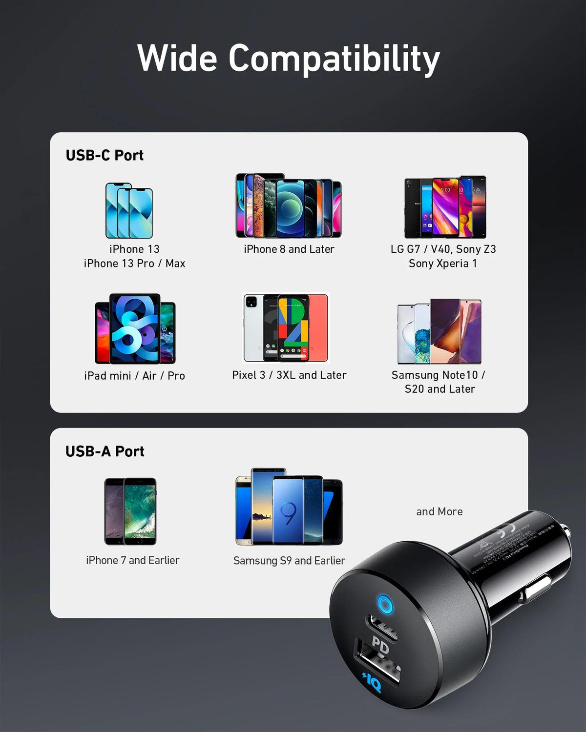 Anker 521 35W Dual-Port USB-C Car Charger