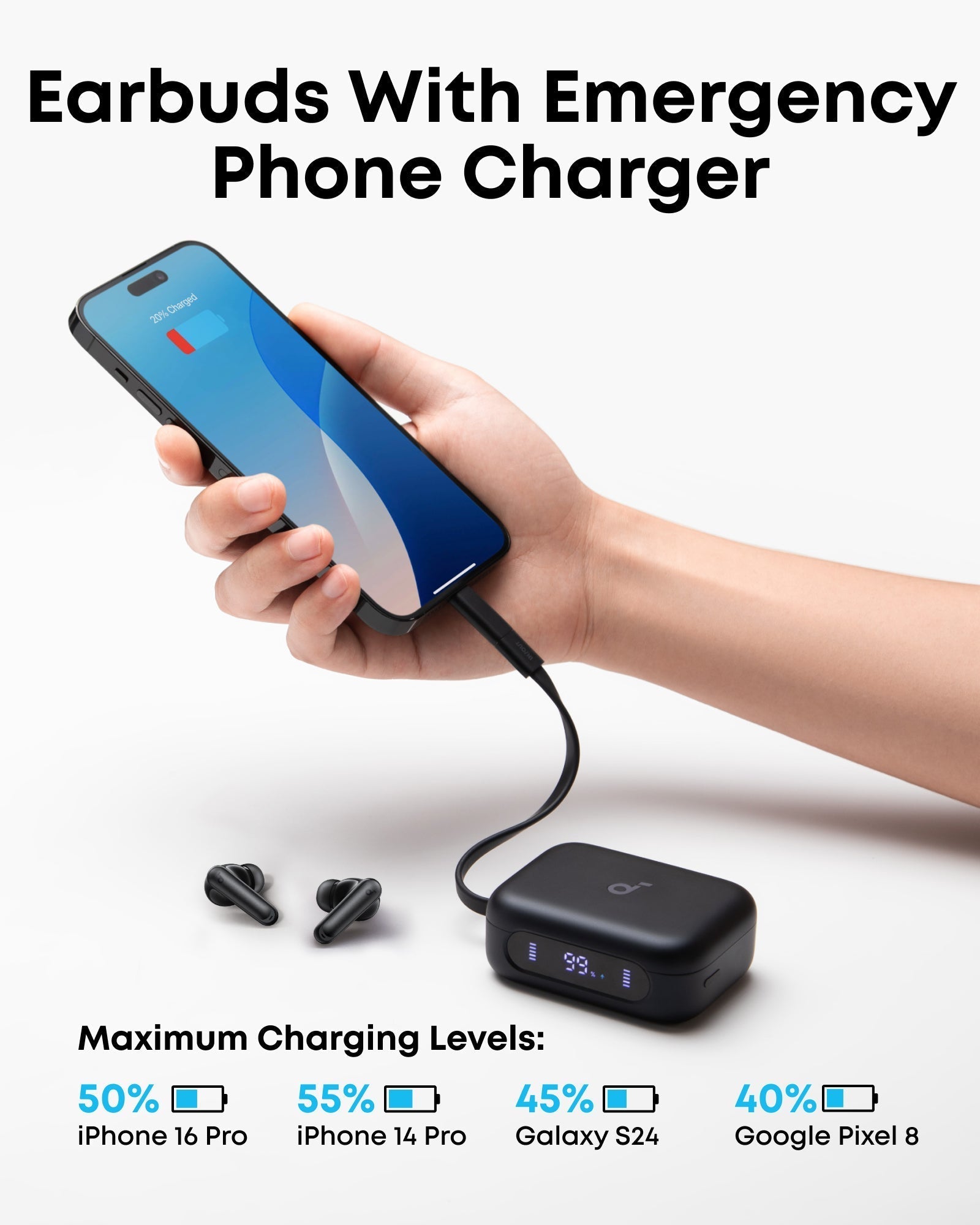 Anker Soundcore P41i N/C Earbuds with 3-in-1 Charging Case