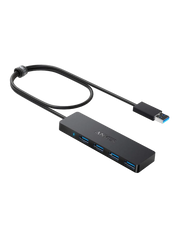 Anker Ultra Slim 4-Port USB 3.0 Data Hub - High-Speed Sync & Compact Design