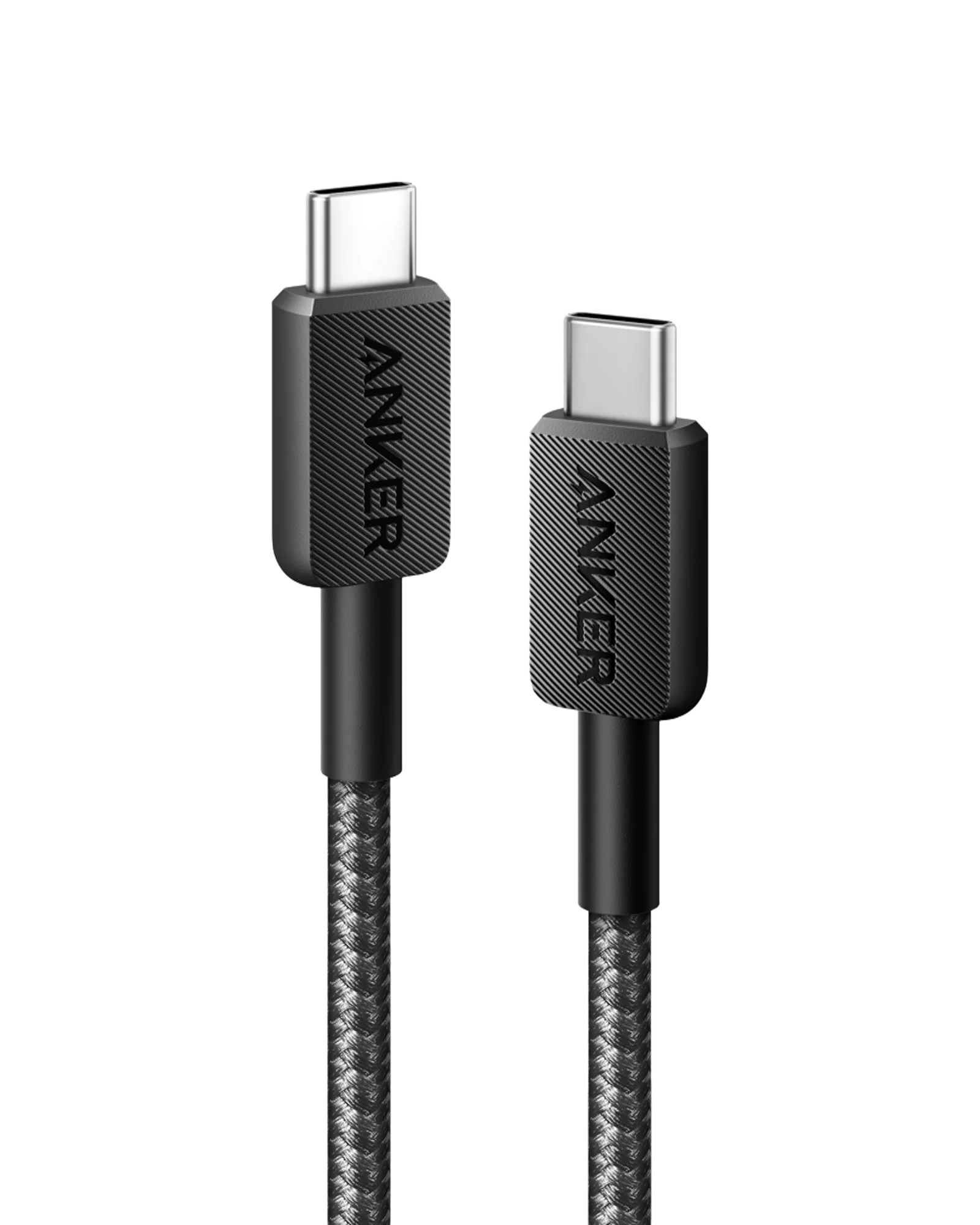 Anker 322 PowerLine USB-C to USB-C Fast Charging Cable (60W, Braided, Durable,3ft)