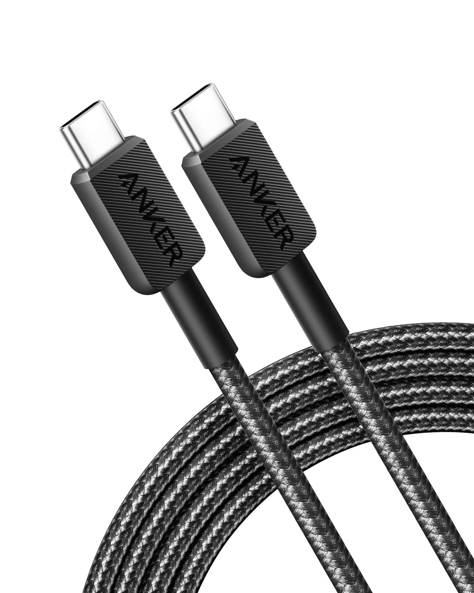 Anker 322 PowerLine USB-C to USB-C Fast Charging Cable (60W, Braided, Durable,3ft)