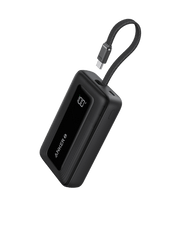 Anker Zolo Power Bank 10,000mAh 30W — Built-In 5.4-Inch USB-C Cable