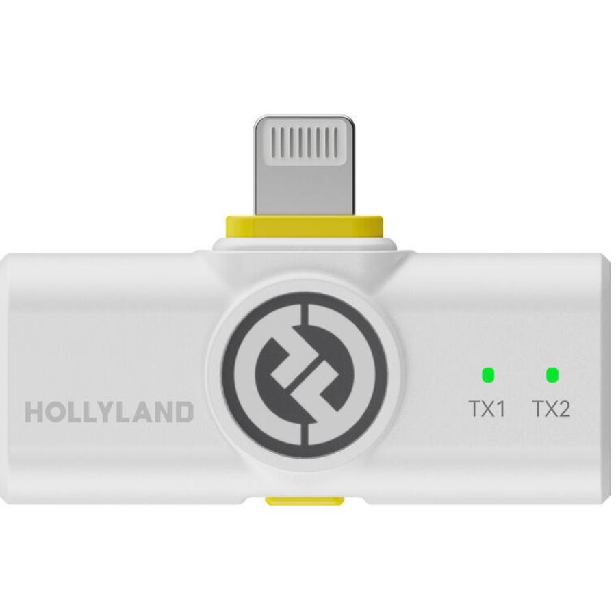 Hollyland LARK M2 DUO 2-Person Wireless Combo Microphone System, Ivory White