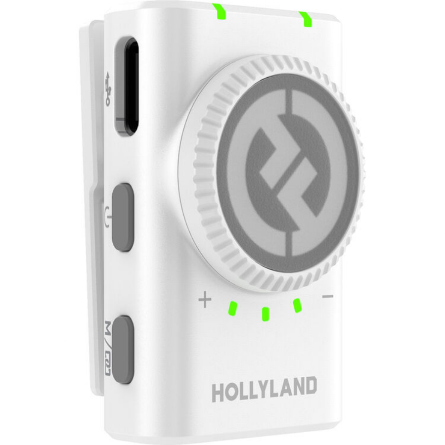 Hollyland LARK M2 DUO 2-Person Wireless Combo Microphone System, Ivory White