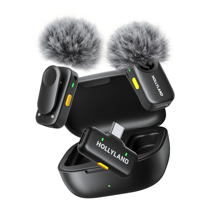 Hollyland LARK A2 Duo USB-C Wireless Microphone System, Space Gray