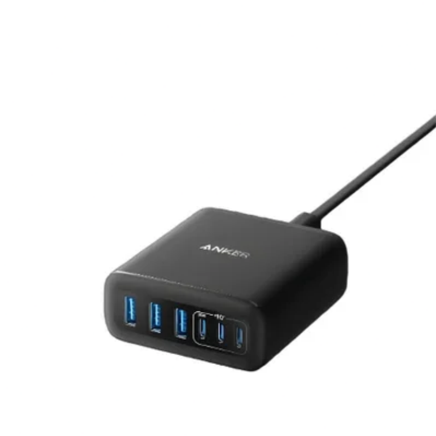 Anker 6-Port 112W Fast Desktop Charger Adapter, Black (A2154K11)