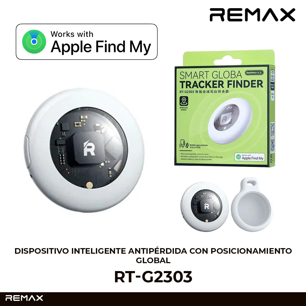 Remax RT-G2303 Smart Anti-Lost Tracker — Bluetooth GPS Finder Device