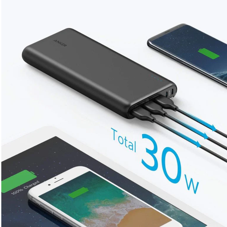 Anker PowerCore 26800 Power Bank - Massive 26,800mAh Capacity, Triple Port Charging, Dual Input Fast Recharge, PowerIQ Technology