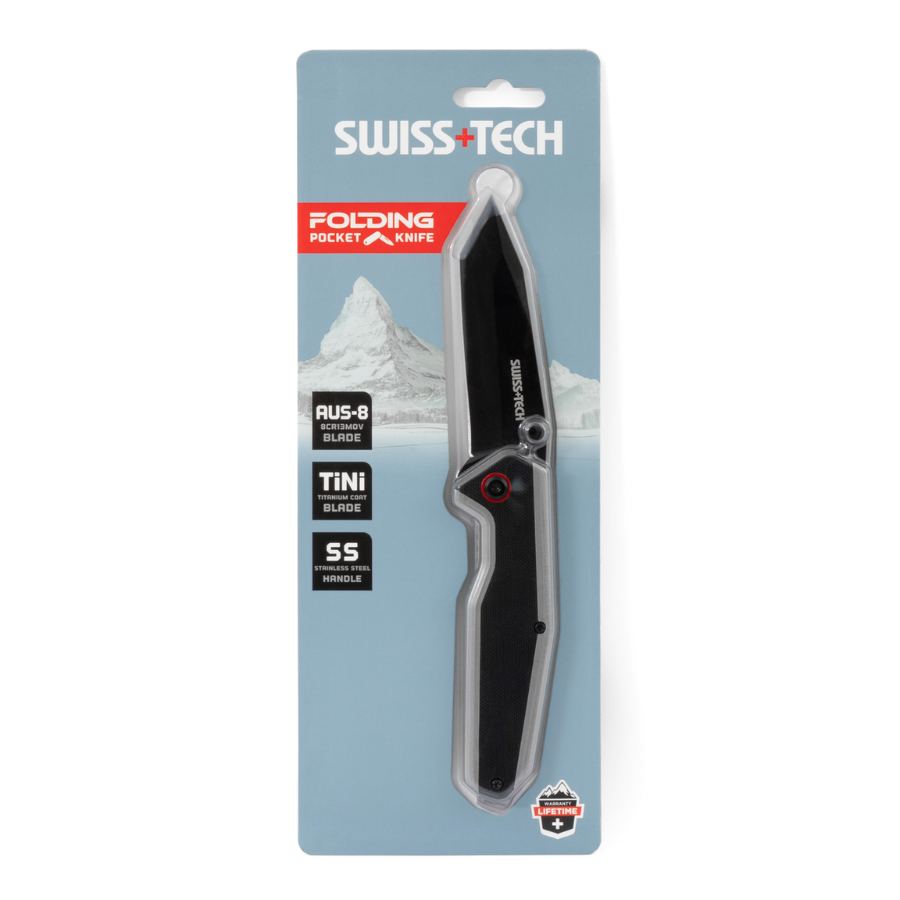 Swiss Tech 3.5" Folding Pocket Knife (ST014004) - High-Performance Tactical & Utility Blade