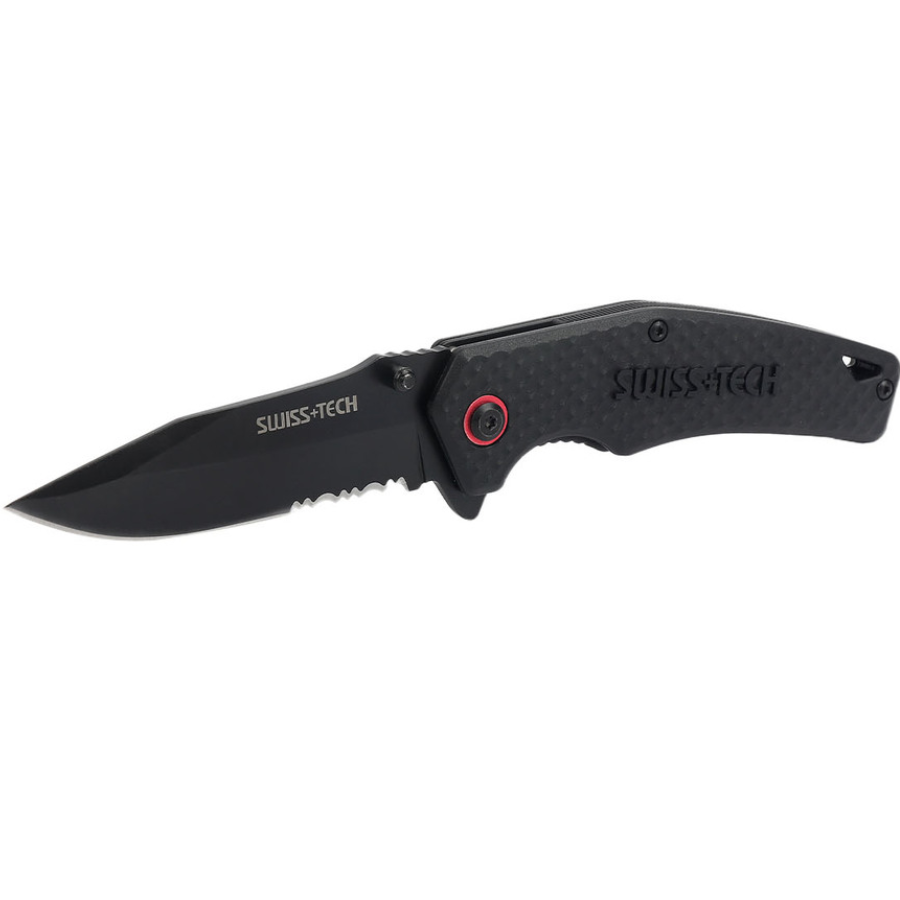 Swiss Tech Folding Pocket Knife (ST014012) - Precision EDC Tool with 7Cr17MoV Steel Blade