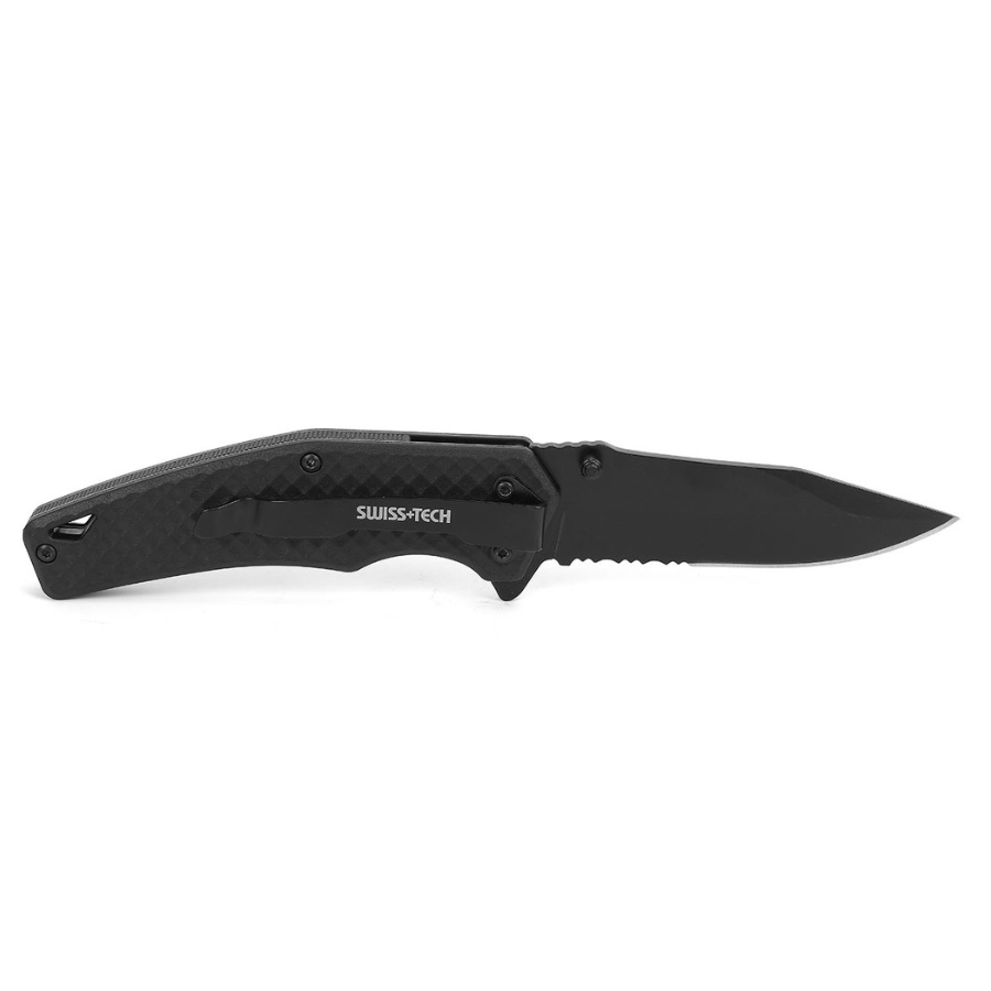 Swiss Tech Folding Pocket Knife (ST014012) - Precision EDC Tool with 7Cr17MoV Steel Blade