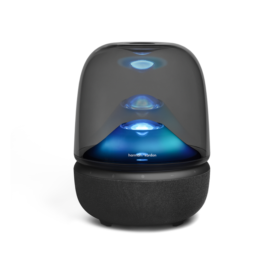 Harman Kardon Aura Studio Premium Bluetooth Speaker (Generation 5) - Iconic Transparent Design with 360-Degree Deep Bass Sound