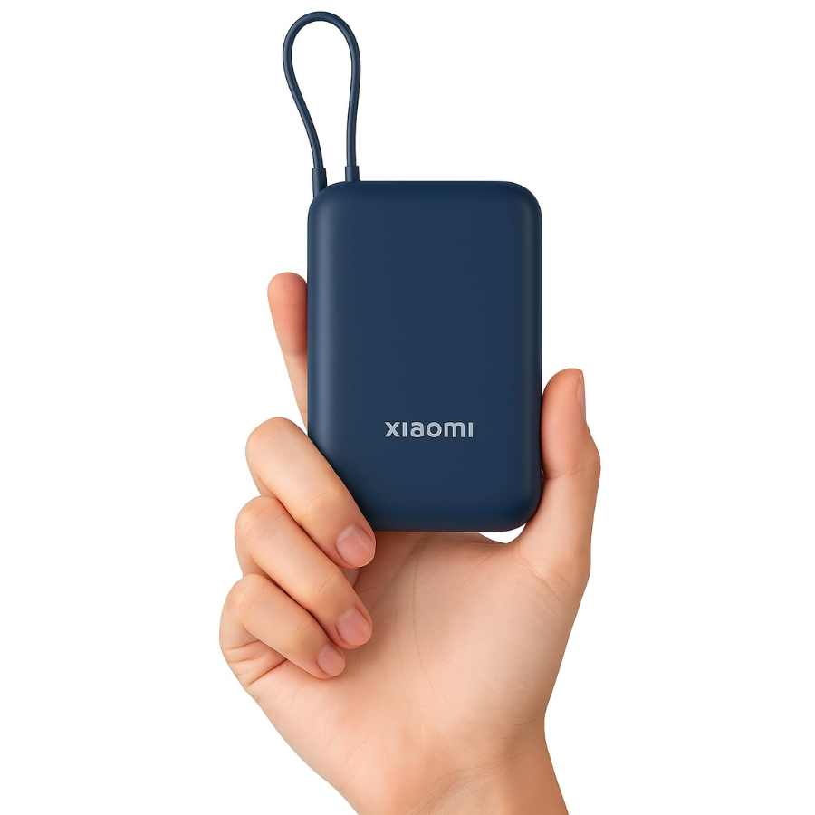 Xiaomi Pocket Power Bank 10,000mAh - 22.5W Fast Charging with Built-In USB-C Cable