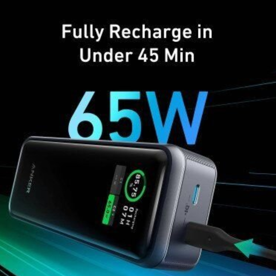 Anker Prime 723 Power Bank (Fusion) 12,000mAh - 2-in-1 Hybrid Fast Charger, Mac Compatible, and Dual USB-C Ports