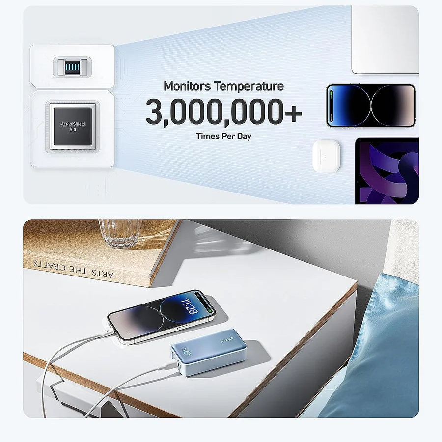 Anker 533 Power Bank 10,000mAh - 30W High-Speed Charging, Smart Digital Display, and PowerIQ 3.0 Technology