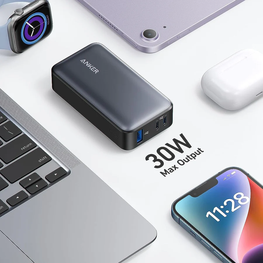 Anker 533 Power Bank 10,000mAh - 30W High-Speed Charging, Smart Digital Display, and PowerIQ 3.0 Technology