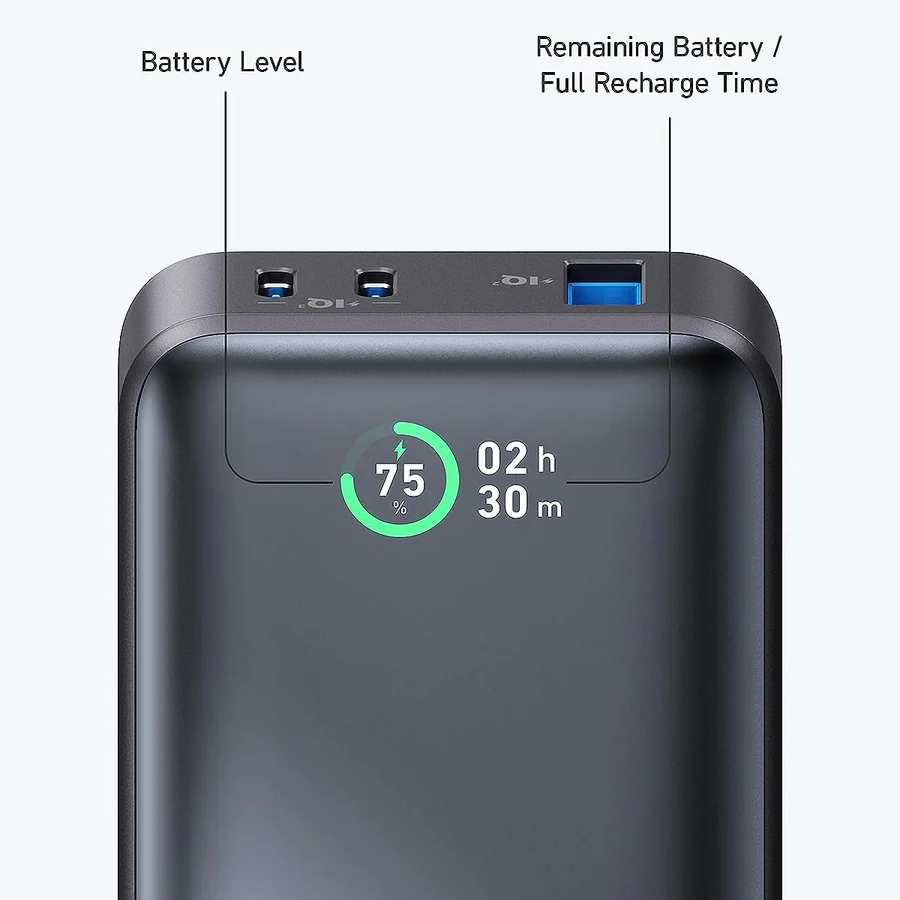 Anker 533 Power Bank 10,000mAh - 30W High-Speed Charging, Smart Digital Display, and PowerIQ 3.0 Technology