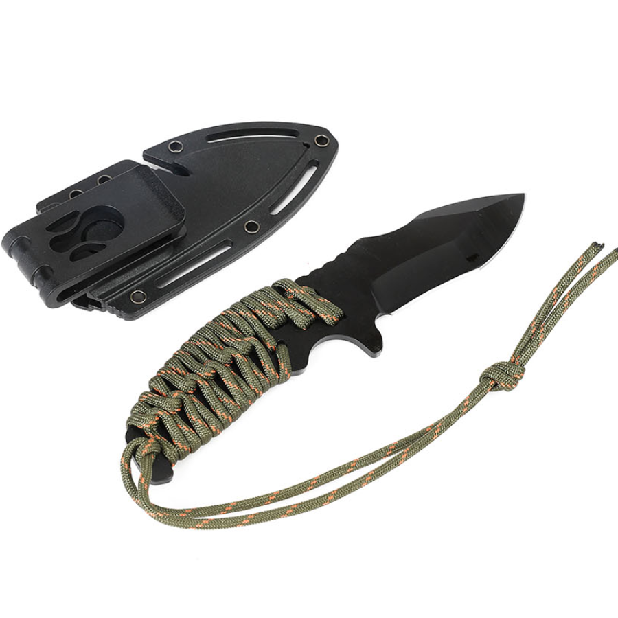Swiss Tech camping Fixed Blade Knife ST011005- High-Quality Stainless Steel, Rugged Design for Heavy Duty & Outdoor Use with Protective Sheath