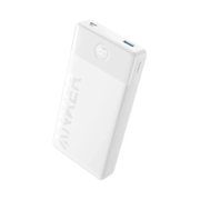 Anker 15W Power Bank 20,000mAh Portable Charger - Dual Port Charging with Real-Time Digital Battery Display - White