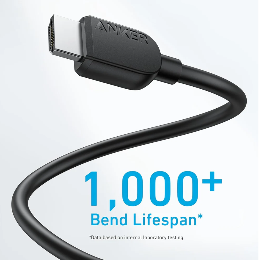 Anker HDMI 2.1 Ultra High Speed Cable - 6ft (1.8m), Supports 8K@60Hz & 4K@120Hz, 48Gbps Bandwidth, Officially Certified