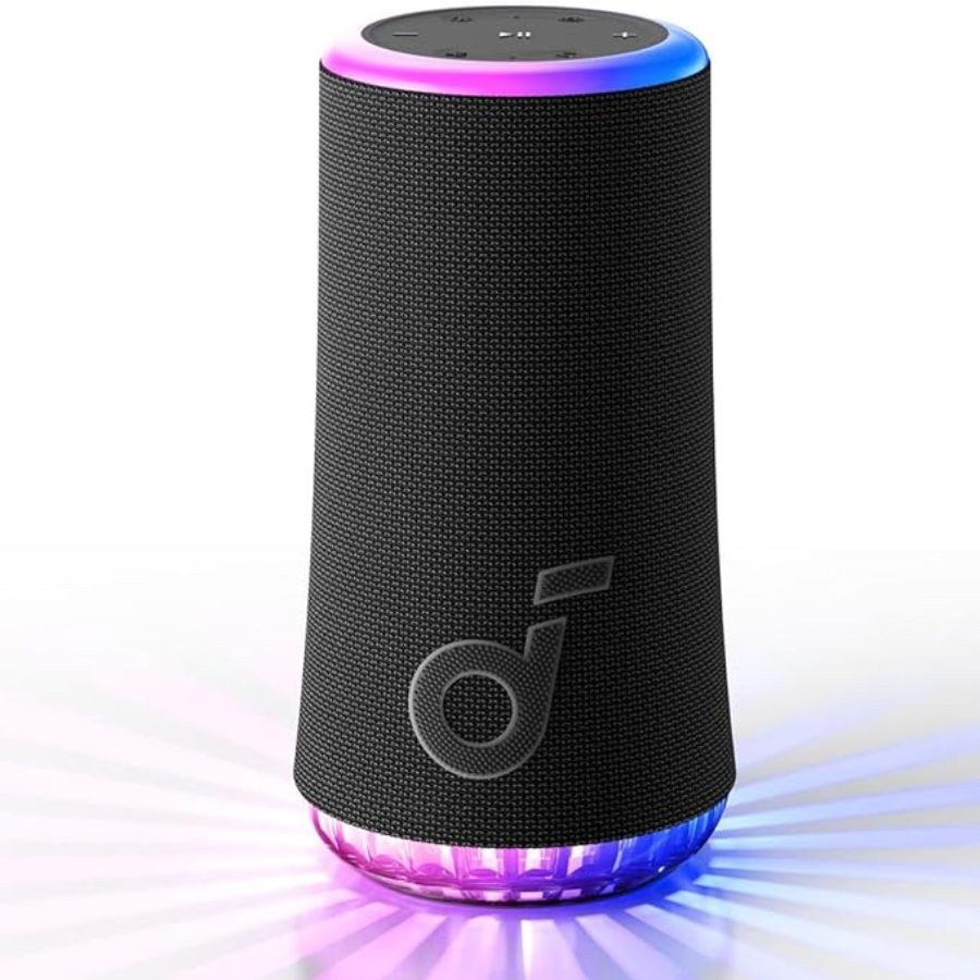 Anker Soundcore Glow Portable Speaker - 30W Radiant Sound, 360° Light Show, BassUp Technology & IP67 Waterproof