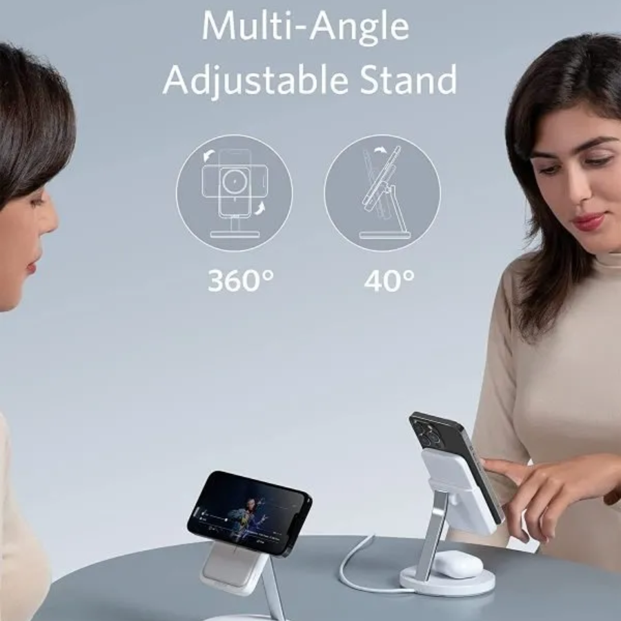 Anker 622 Magnetic Battery MagGo 5000mAh Portable Wireless Charger with Foldable Kickstand for iPhone